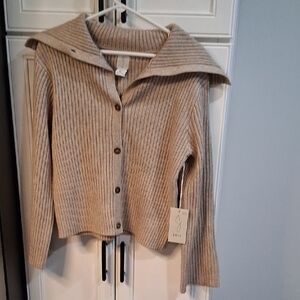 New! Joie Ribbed Cardigan Sweater Size Large